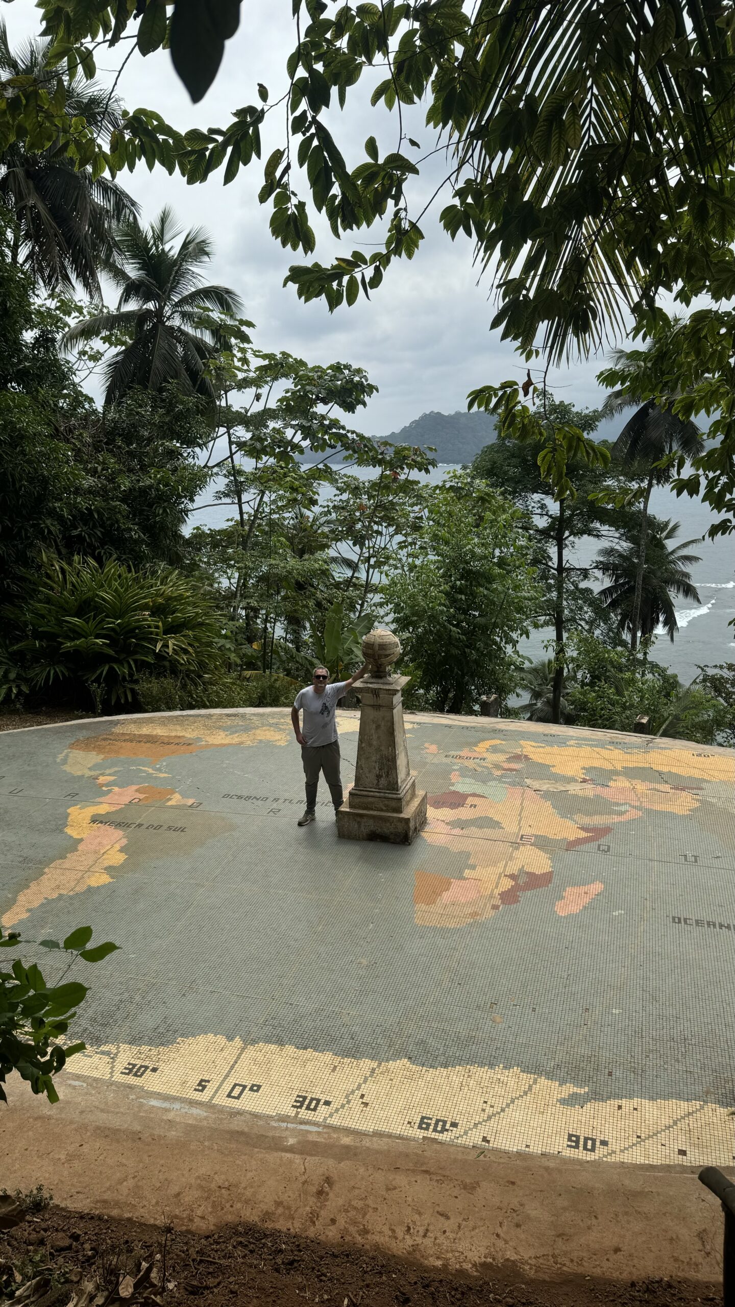 Visiting the Equator in Sao Tome in Principe